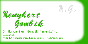 menyhert gombik business card